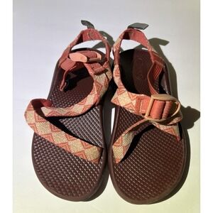 Chaco Z/1 EcoTread Kaleido Peach Sandals Size 2 Youth Girls Orange Adjustable
